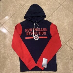 New England Revolution Fanatics Official Logo Pullover Hoodie - Navy Men's Small